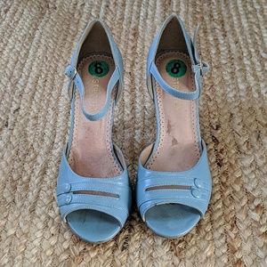 • Restricted • Powder Blue Peeptoe Heels